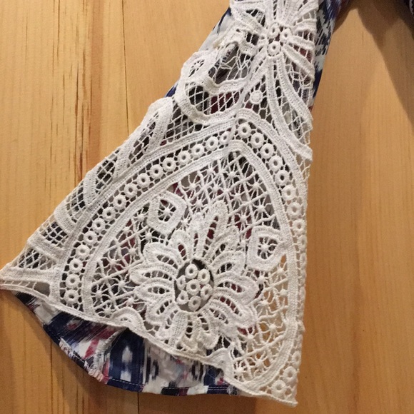 Cute Romper! Bell sleeve with crochet details. - Picture 2 of 4